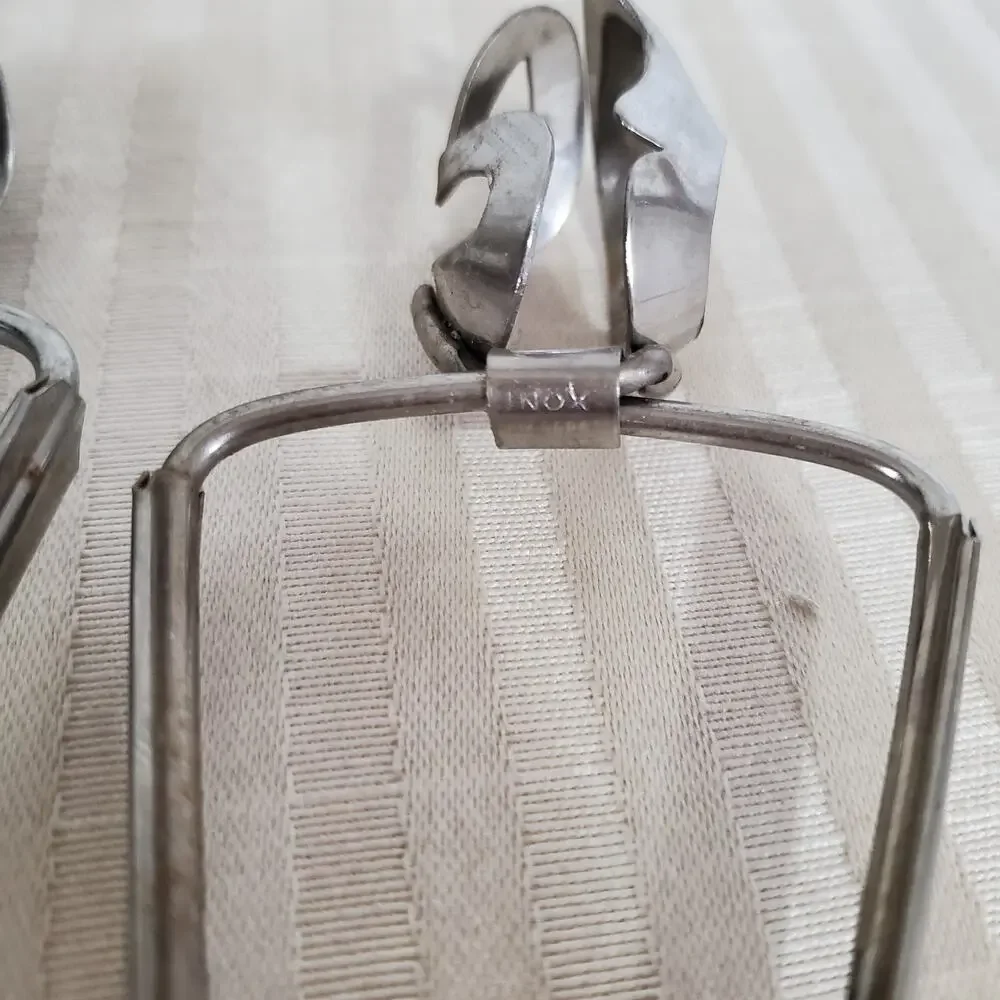 5 Vintage Inox Escargot Oyster Clam Snail Tongs 6